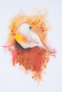 Lentezwaaitje 90 x 60 cm – oliepastel/papier - 2016